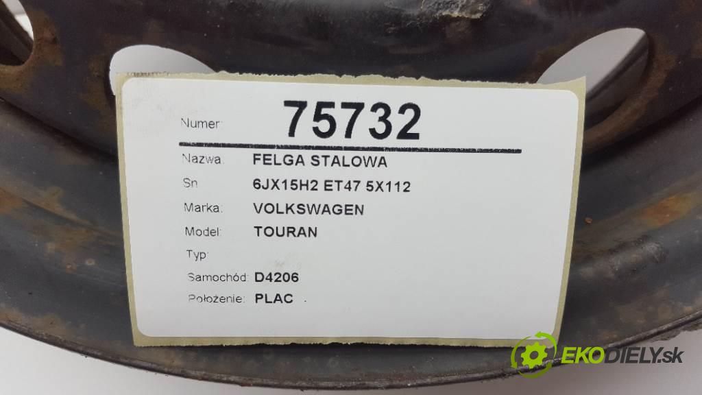 VOLKSWAGEN TOURAN  2009 77kW    1896 disk (OCEL 6JX15H2 ET47 5X112