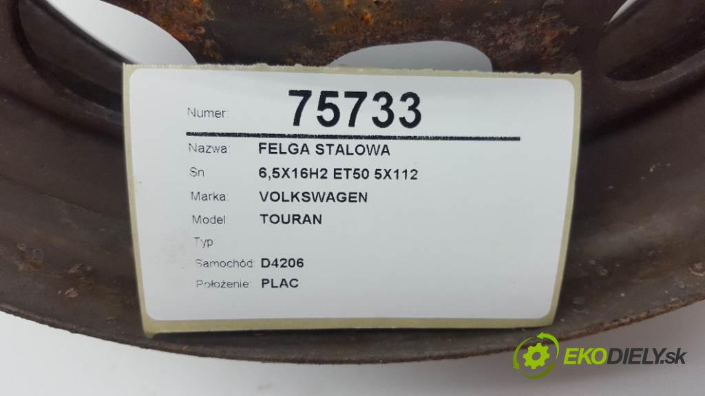 VOLKSWAGEN TOURAN  2009 77kW    1896 disk (OCEL 6,5X16H2 ET50 5X112