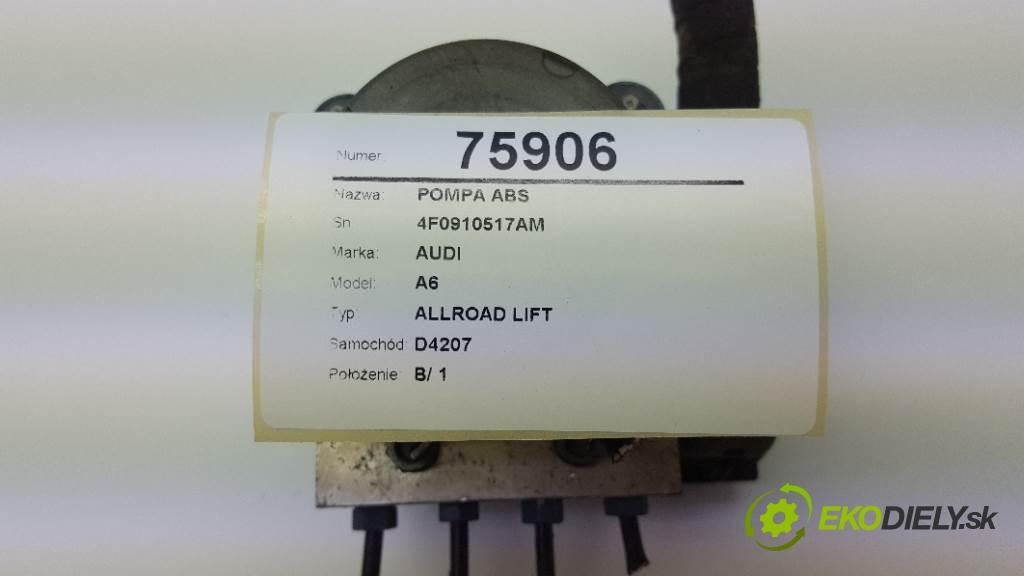 AUDI A6 ALLROAD LIFT 2009 176KW ALLROAD LIFT 2967 Pumpa ABS 4F0910517AM (Pumpy ABS)