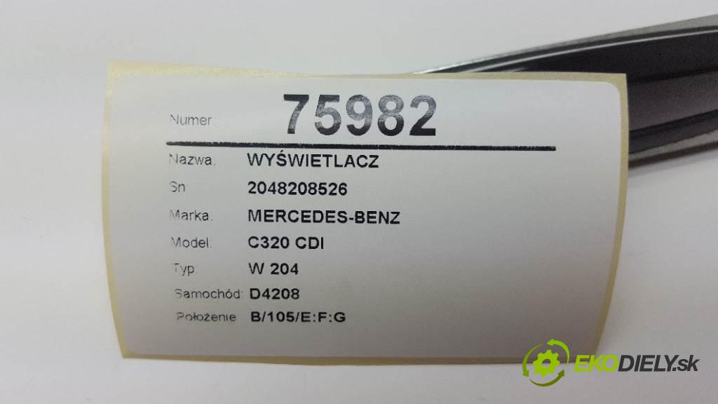 MERCEDES-BENZ C320 CDI W 204 2007 165kW W 204 2987 Dislpej 2048208526 (Prístrojové dosky, displeje)