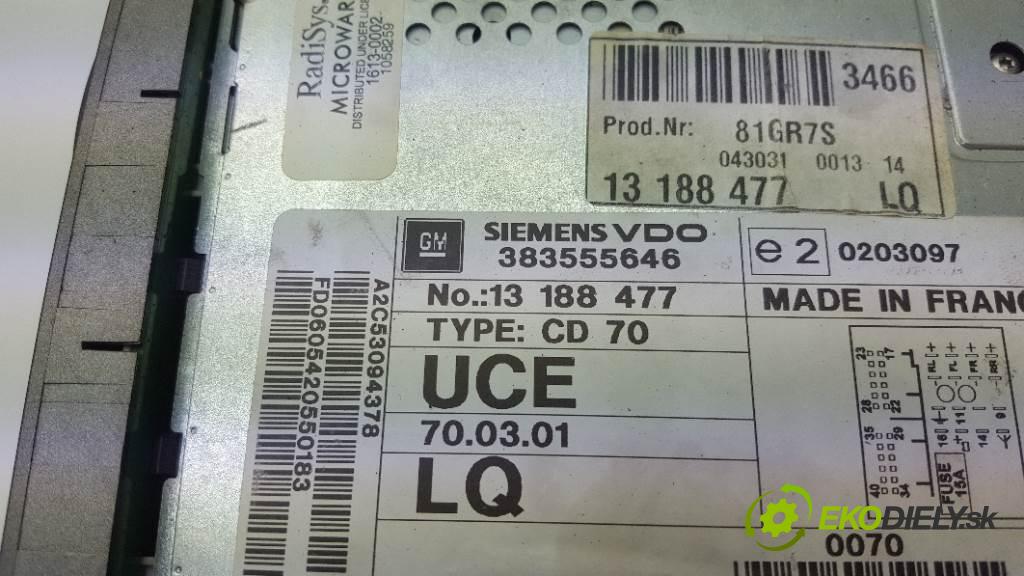 OPEL VECTRA C  2005 88kW    1910 RADIO 13188477 (Audio zariadenia)