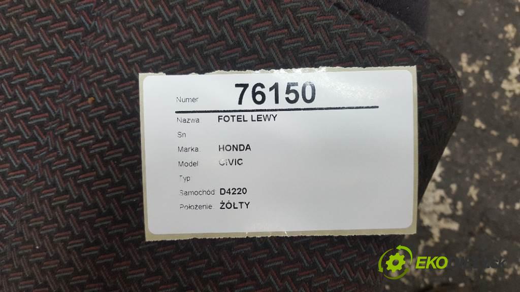 HONDA CIVIC  1996 84kW    1493 Sedadlo ľavy  (Sedačky, sedadlá)