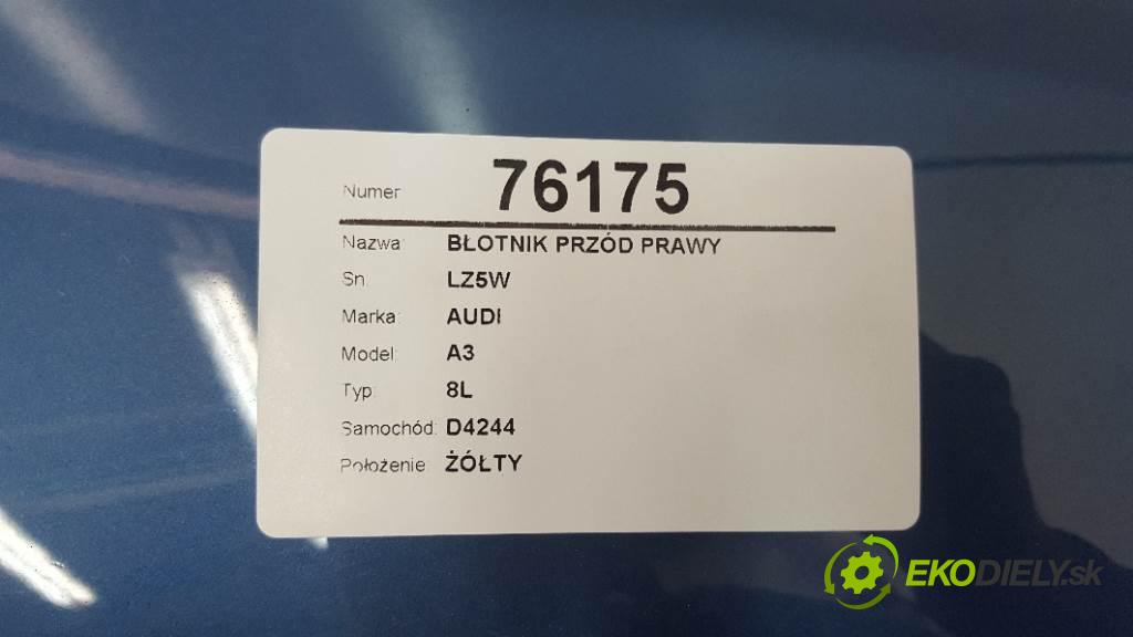 AUDI A3 8L 2001 74kW 8L 1896 blatník přední část pravý LZ5W