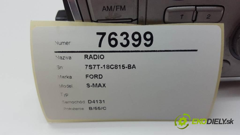 FORD S-MAX  2008 107kW    1999 RADIO 7S7T-18C815-BA (Audio zariadenia)