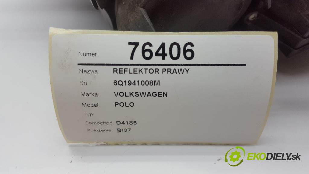 VOLKSWAGEN POLO  2002 47kW  1198 Svetlomet pravy 6Q1941008M (Pravé)