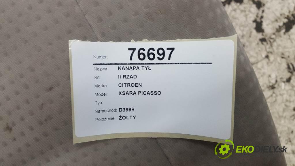 CITROEN C4 PICASSO GRAND 2008 100 kW   1997 Sedadlo zad II RZAD (Sedačky, sedadlá)