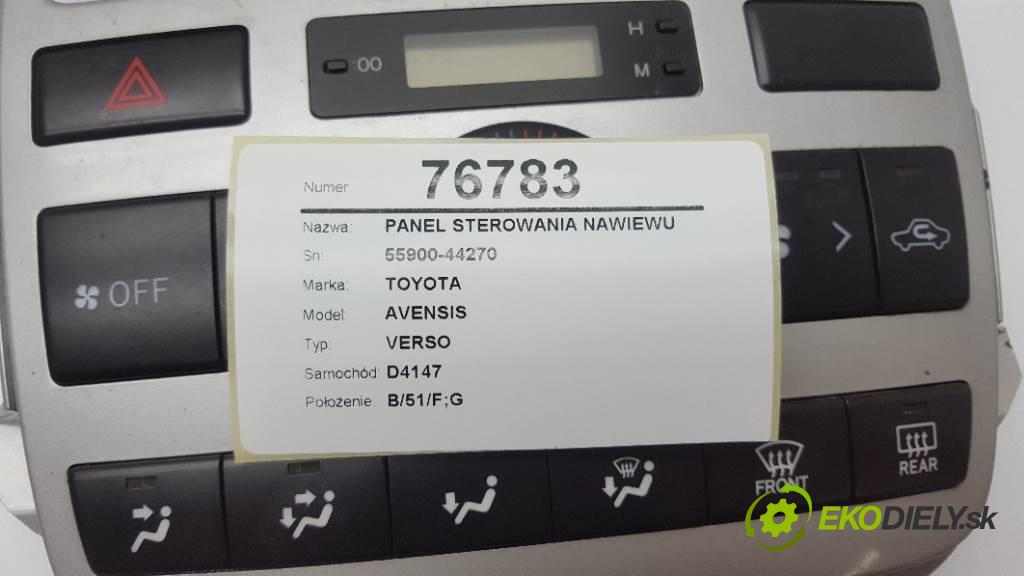TOYOTA AVENSIS VERSO 2004 150 kW VERSO 1995 Panel ovládania kúrenia 55900-44270 (Prepínače, spínače, tlačidlá a ovládače kúrenia)