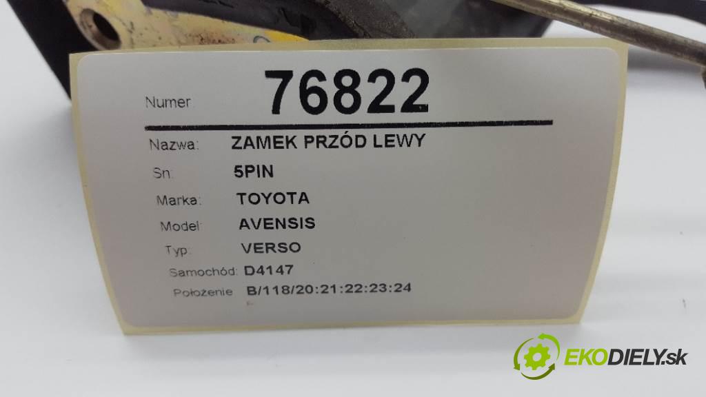 TOYOTA AVENSIS VERSO 2004 150 kW VERSO 1995 zámok přední část levý 5PIN