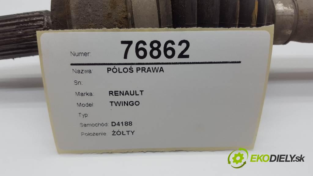 RENAULT TWINGO  2008 56kW    1149 Poloos pravá  (Poloosy)