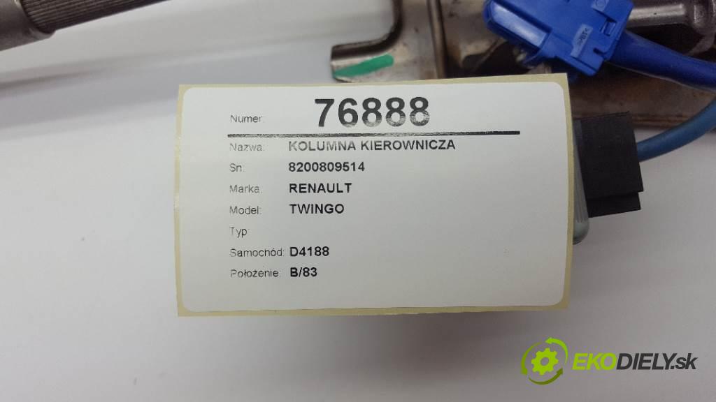RENAULT TWINGO  2008 56kW    1149 Hriadeľ, tyč volantu 8200809514 (Tyče riadenia (volantu))