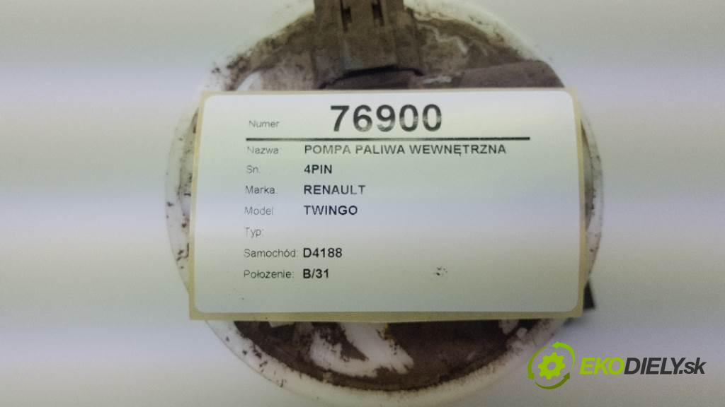 RENAULT TWINGO  2008 56kW    1149 Pumpa paliva vnútorná 4PIN (Palivové pumpy, čerpadlá, plaváky)