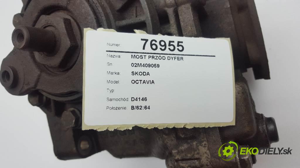 SKODA OCTAVIA  2003 74kW   1896 Most predný ,diferenciál 02M409059 (Predné)