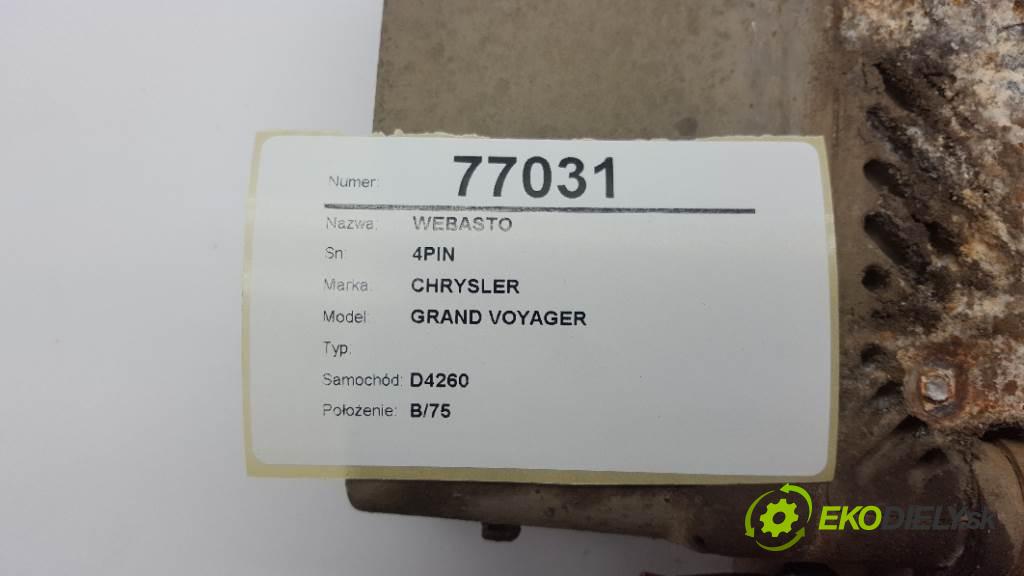 CHRYSLER GRAND VOYAGER  2006 110kW   2776 Webasto 4PIN (Webasto ohřívače)