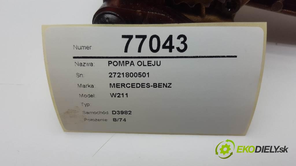 MERCEDES-BENZ W211  2006 170kW   2996 pumpa oleje 2721800501 (Olejové pumpy)