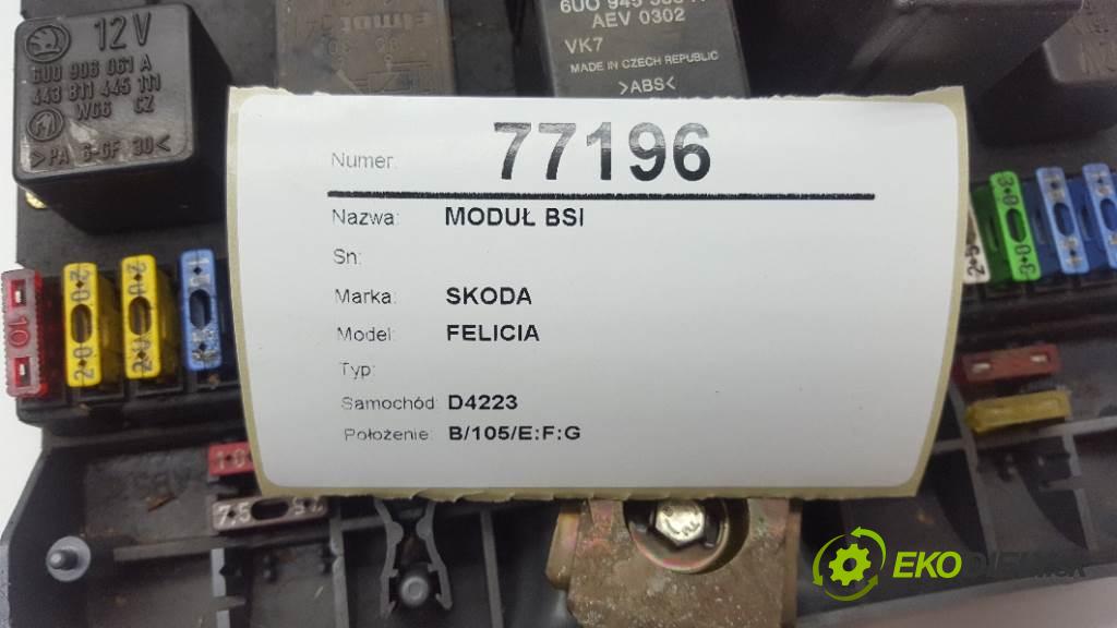 SKODA FELICIA  2000 50kW    1289 modul BSI  (Pojistkové skříňky)