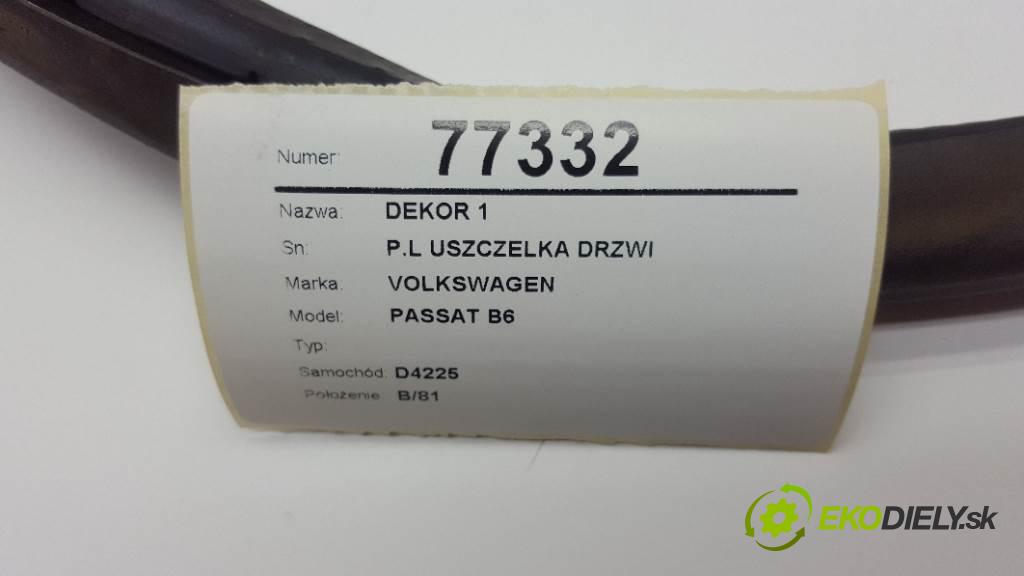 VOLKSWAGEN PASSAT B6  2006 103kW    1968 kryt 1 P.L USZCZELKA DRZWI