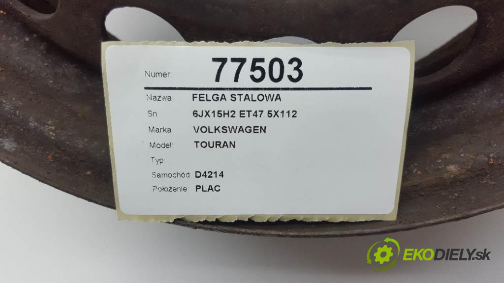 VOLKSWAGEN TOURAN  2005 103kW    1968 disk (OCEL 6JX15H2 ET47 5X112