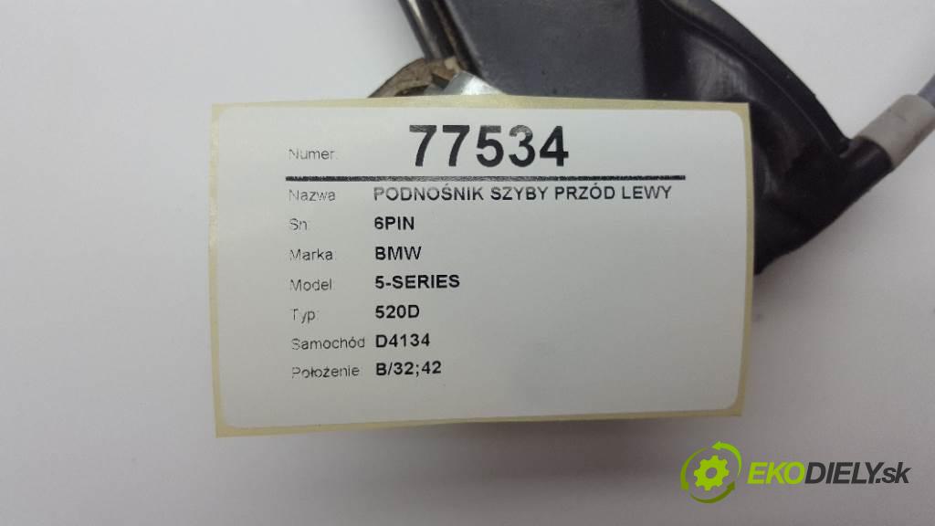 BMW 5-SERIES 520D 2006 120kW 520D 1995 mechanismus okna přední část levý 6PIN