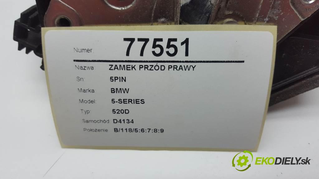 BMW 5-SERIES 520D 2006 120kW 520D 1995 zámok přední část pravý 5PIN