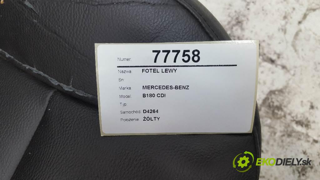 MERCEDES-BENZ B180 CDI  2007 80kW     1992 Sedadlo ľavy  (Sedačky, sedadlá)