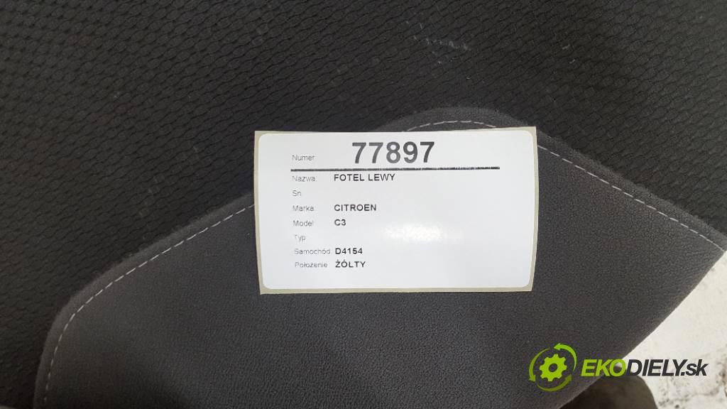 CITROEN C3  2013 50kW   999 Sedadlo ľavy  (Sedačky, sedadlá)
