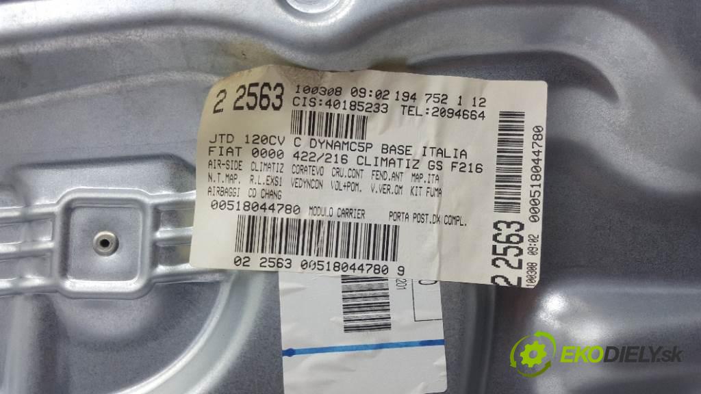 FIAT CROMA  2008 88KW    1910 mechanismus okna zadní část pravý 00518044780