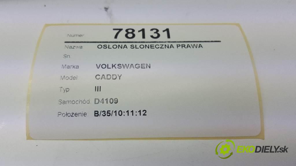VOLKSWAGEN CADDY III 2014 103 kW III 1968 Clona SLUNNÝ: pravá