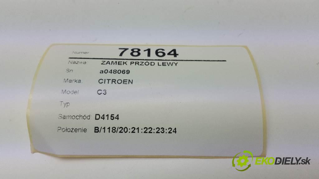 CITROEN C3  2013 50kW   999 zámok přední část levý a048069