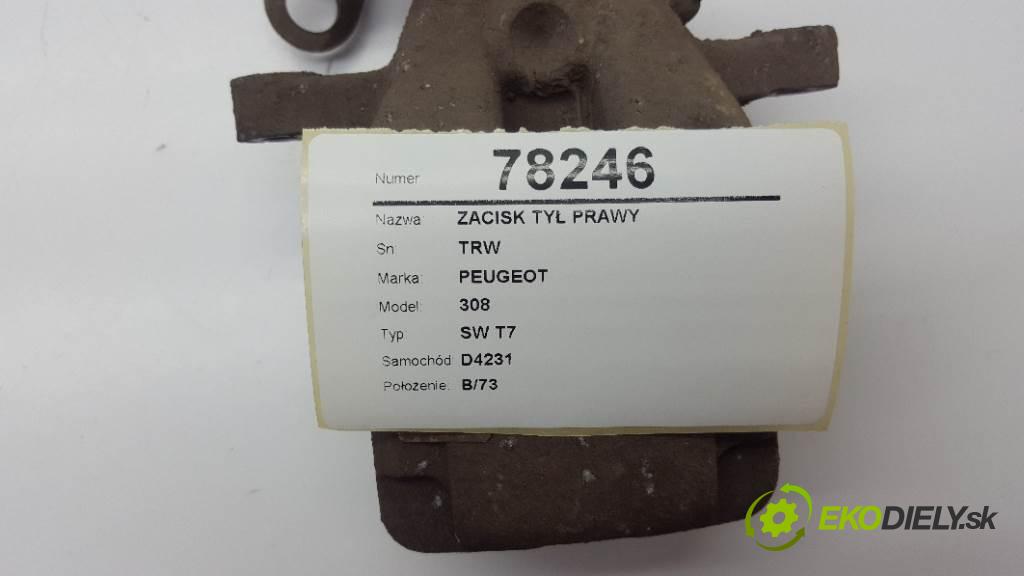 PEUGEOT 308 SW T7 2008 66,20 kw SW T7 1560 Brzdič strmeň zad pravy TRW (Ostatné)