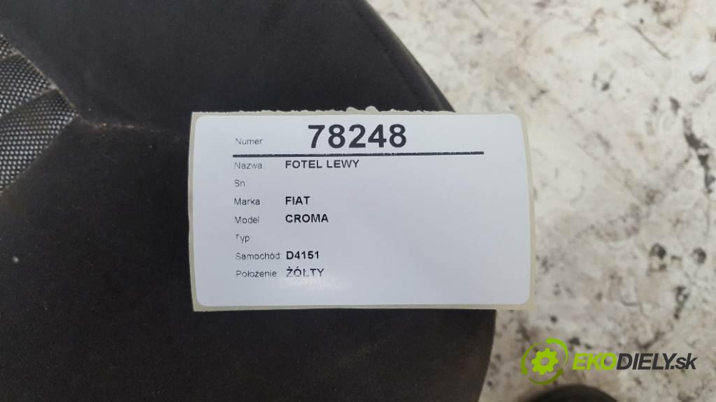 FIAT CROMA  2008 88KW    1910 Sedadlo ľavy  (Sedačky, sedadlá)