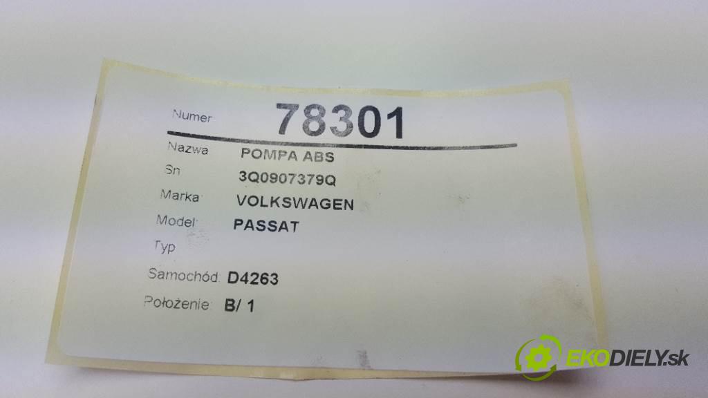 VOLKSWAGEN PASSAT  2015 110kW B8 1968 Pumpa ABS 3Q0907379Q (Pumpy ABS)
