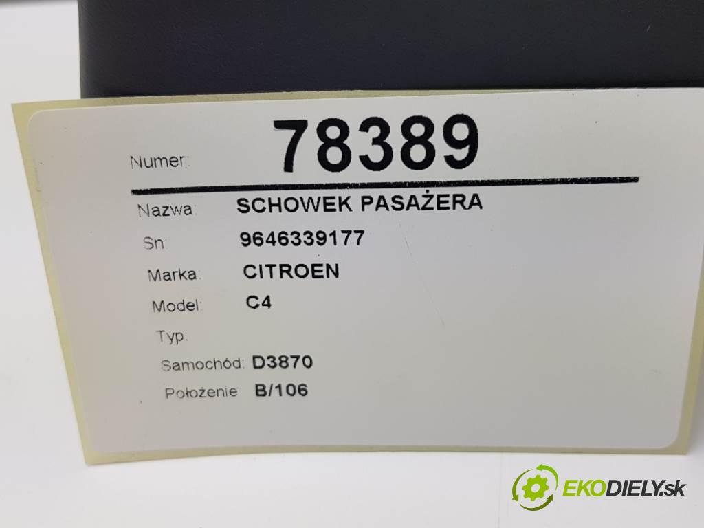 CITROEN C4  2005 100 kW   1997 Priehradka, kastlík spolujazdca 9646339177 (Priehradky, kastlíky)