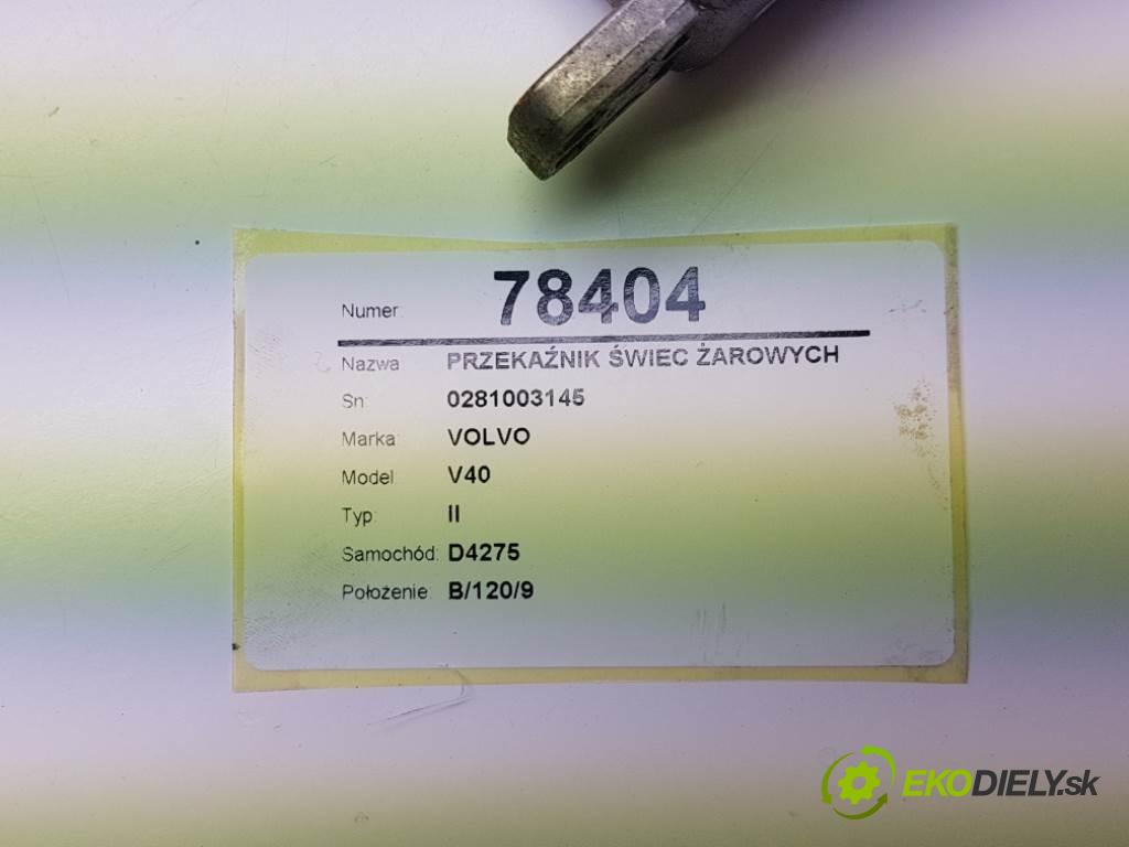 VOLVO V40 II 2015 120 kW II 1969 relé sviečok žhavenia 0281003145 (Relé)
