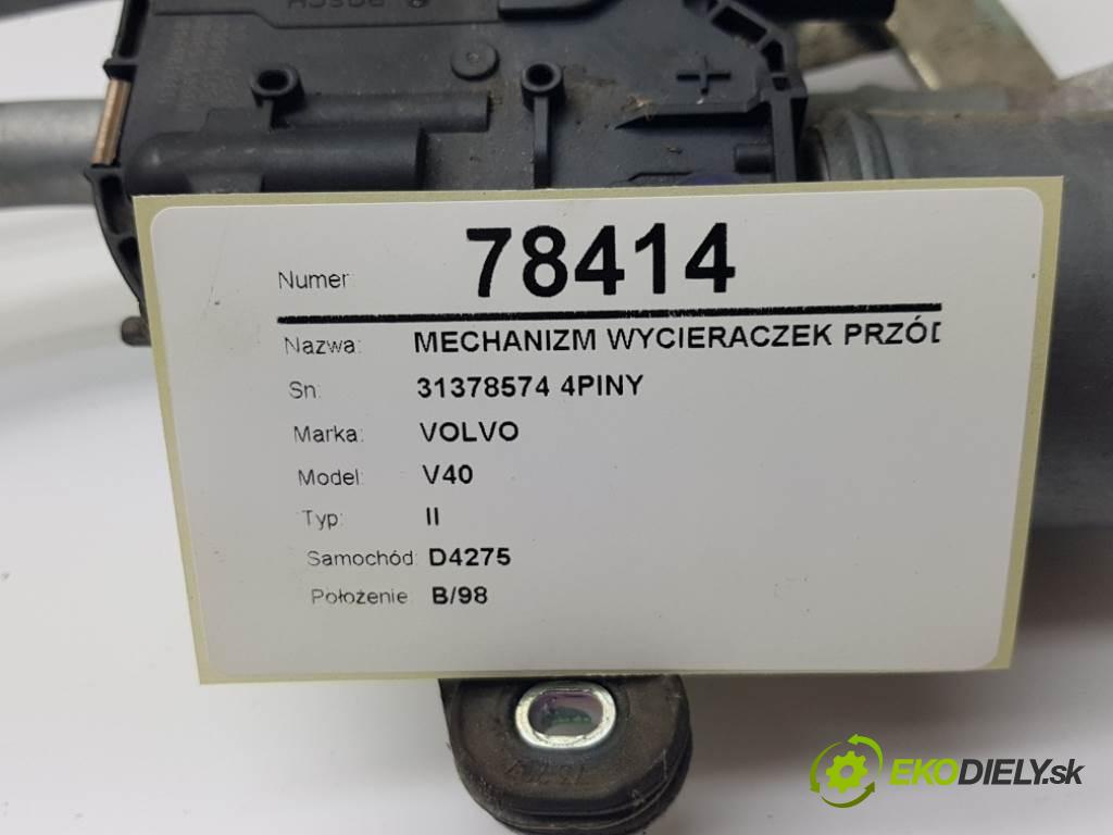 VOLVO V40 II 2015 120 kW II 1969 Mechanizmus stieračov predný 31378574 4PINY (Motorčeky stieračov predné)