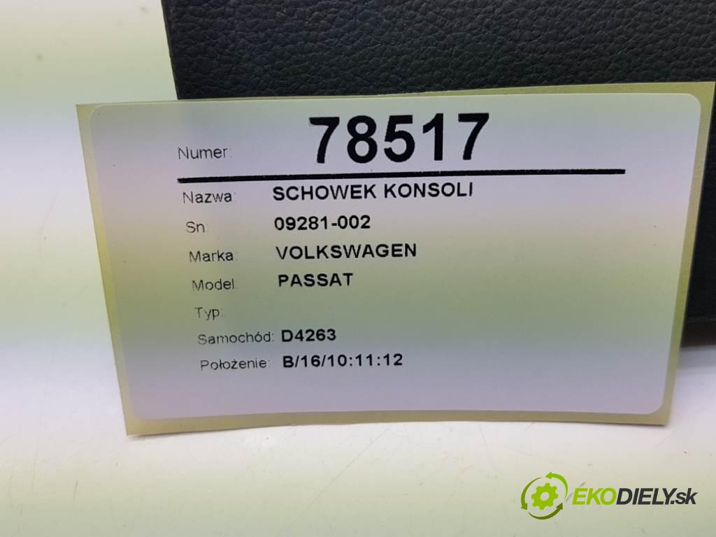 VOLKSWAGEN PASSAT  2015 110kW B8 1968 Priehradka, kastlík prístrojovky 09281-002