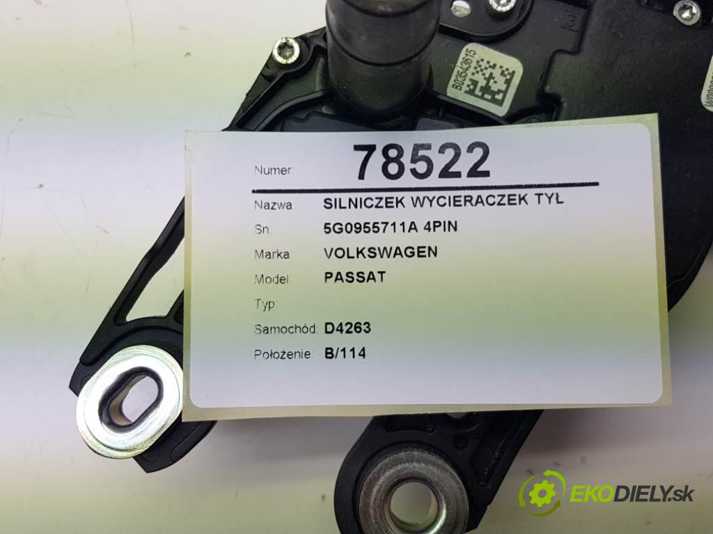 VOLKSWAGEN PASSAT  2015 110kW B8 1968 motorek stěračů zadní část 5G0955711A 4PIN