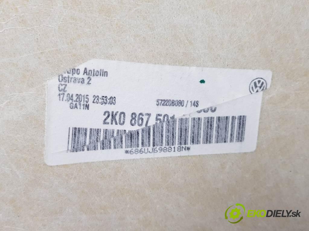 VOLKSWAGEN CADDY III 2014 103 kW III 1968 Stropný tapacír 2K0867501 (Stropné tapacíre)
