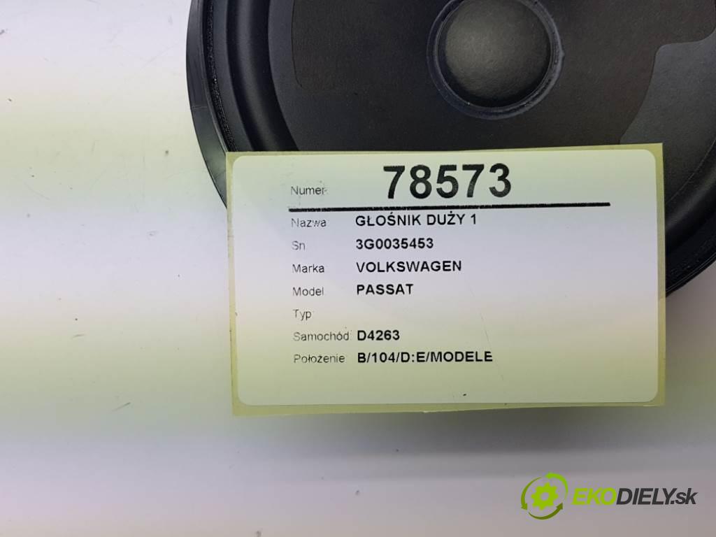 VOLKSWAGEN PASSAT  2015 110kW B8 1968 reproduktor VELKÝ: 1 3G0035453