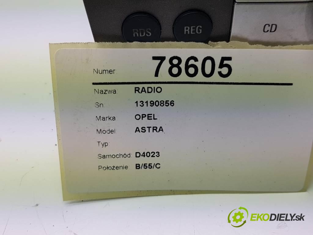 OPEL ASTRA  2006 66kW   1248 RADIO 13190856 (Audio zariadenia)
