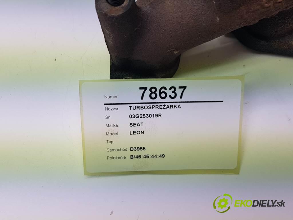 SEAT LEON  2000 81kW   1896 Turbodúchadlo,turbo 03G253019R (Turbodúchadlá (kompletné))