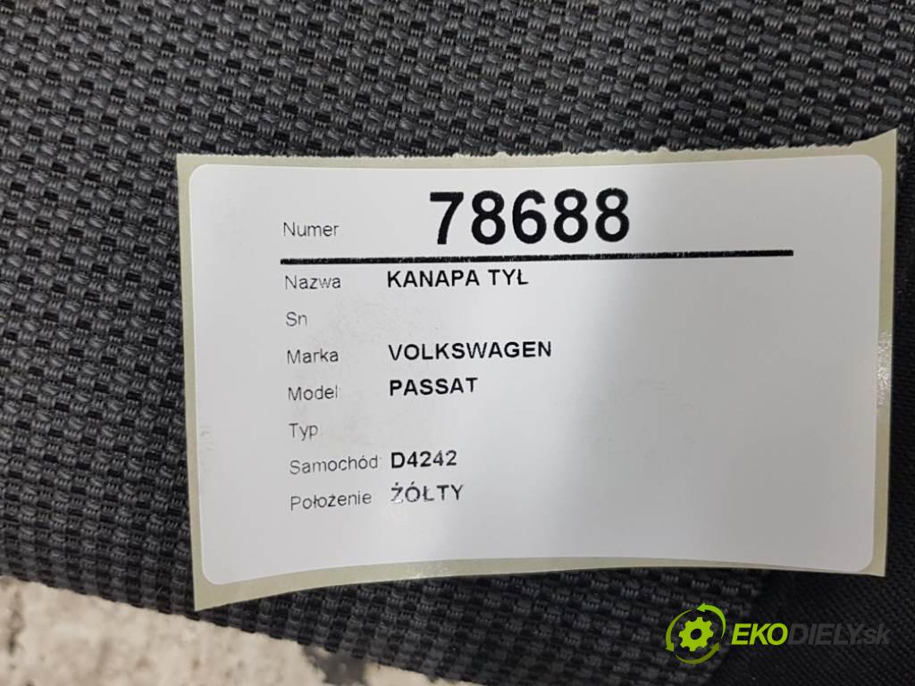 VOLKSWAGEN PASSAT  2013 130kW B7 1968 sedadlo zadní část  (Sedačky, sedadla)