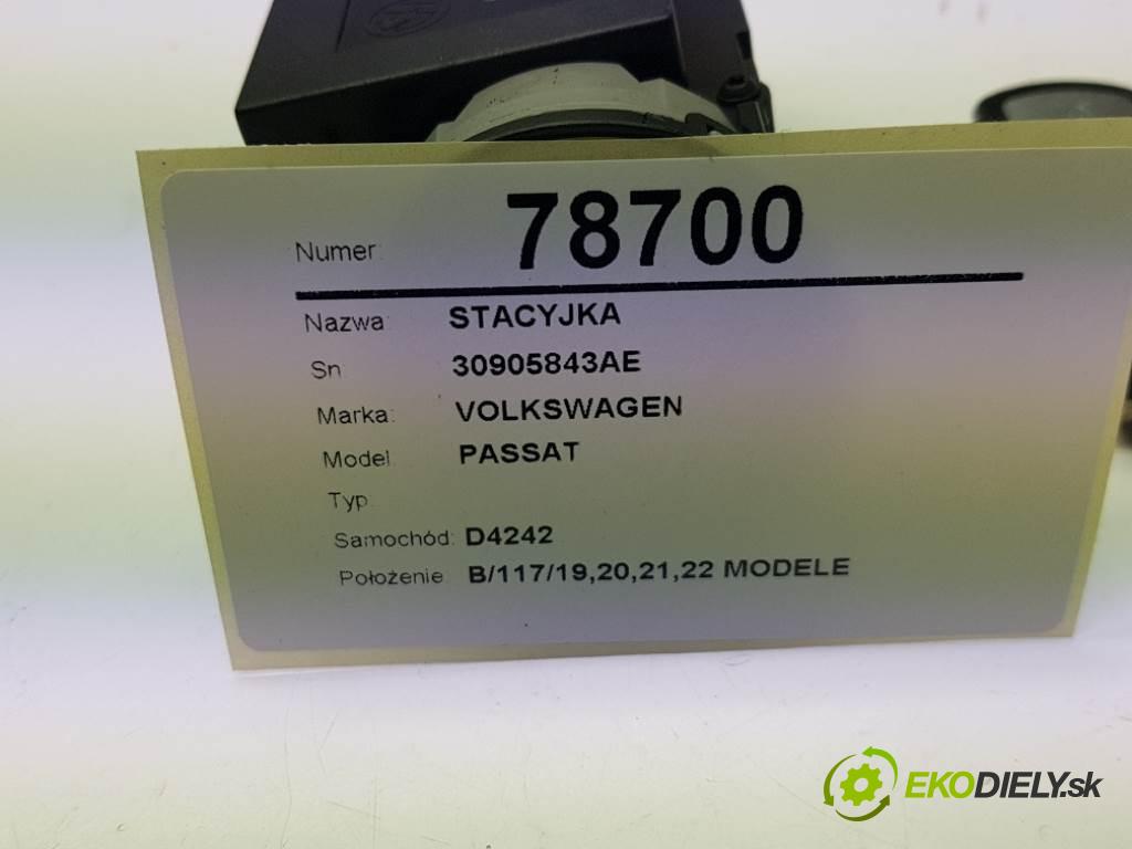 VOLKSWAGEN PASSAT  2013 130kW B7 1968 spinačka 30905843AE (Spínacie skrinky a kľúče)