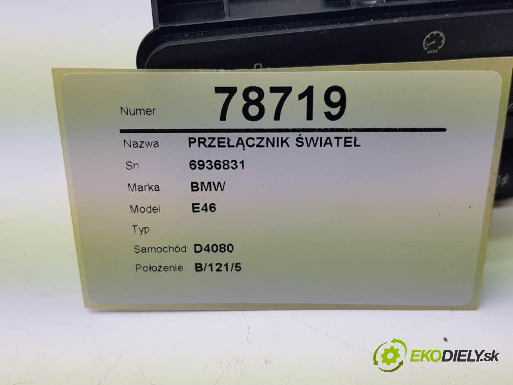 BMW E46  2003 85kW   1796 Prepínač svetiel 6936831 (Prepínače, spínače, tlačidlá a ovládače kúrenia)
