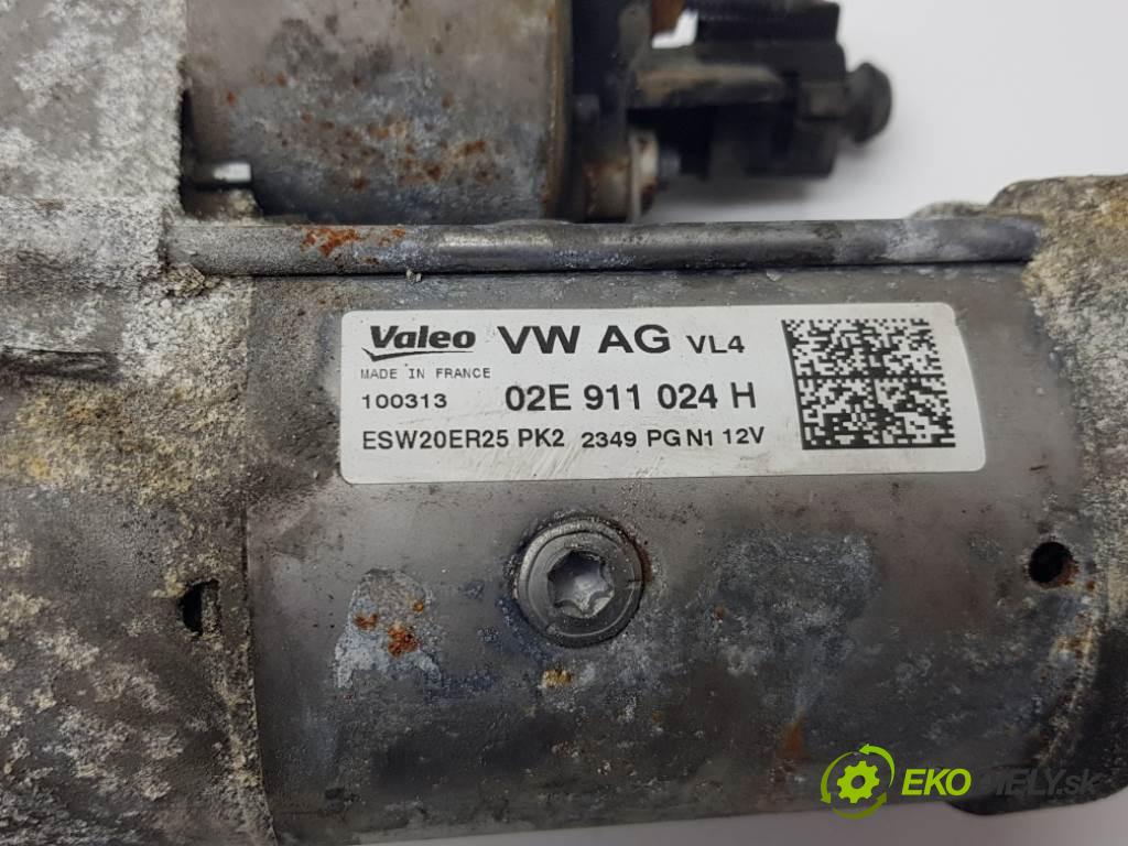 VOLKSWAGEN PASSAT  2013 130kW B7 1968 Štartér 02E911024H (Štartéry)