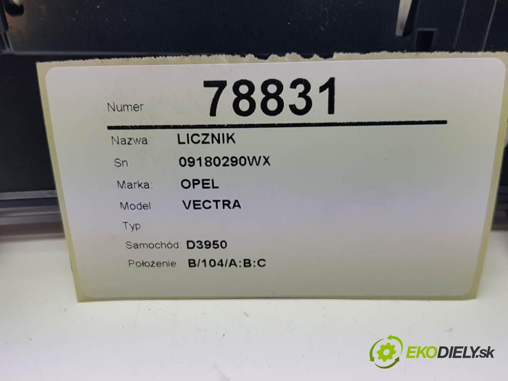 OPEL VECTRA  2002 92kW     2171 Prístrojovka 09180290WX (Prístrojové dosky, displeje)