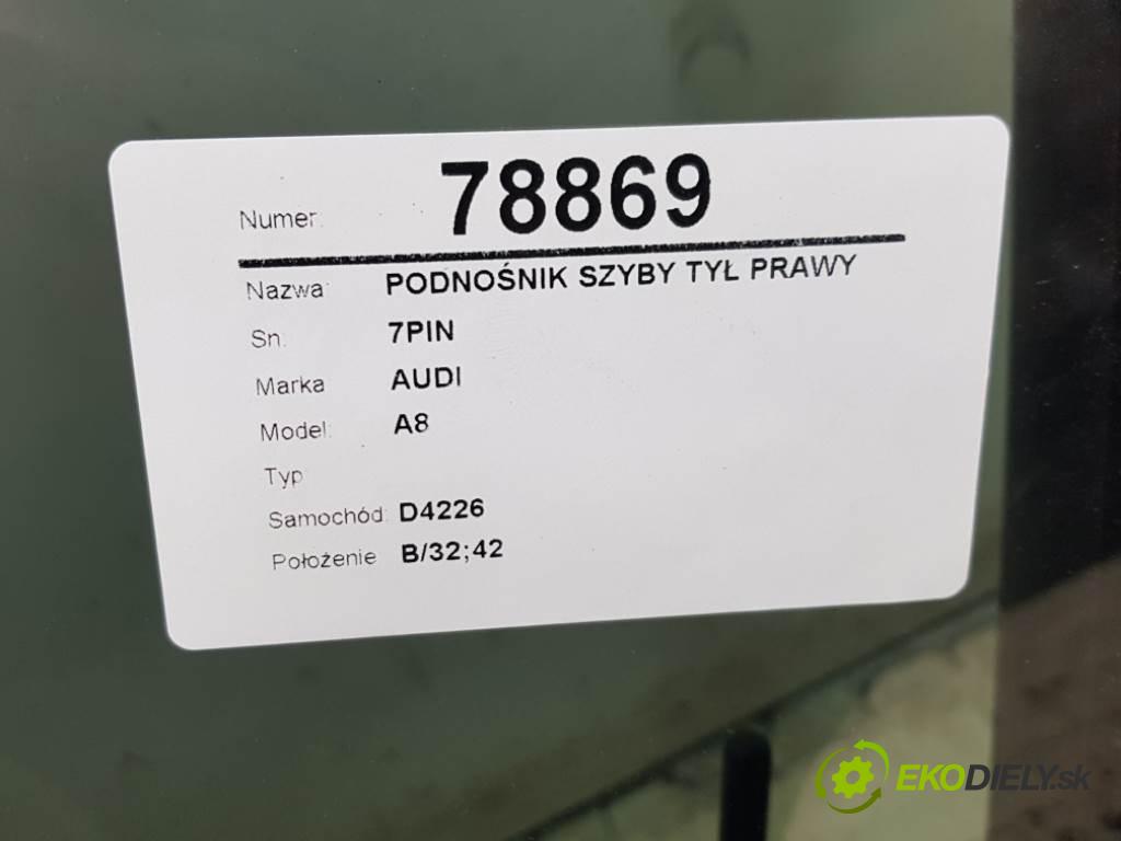 AUDI A8  1999 191kW    3697 mechanismus okna zadní část pravý 7PIN