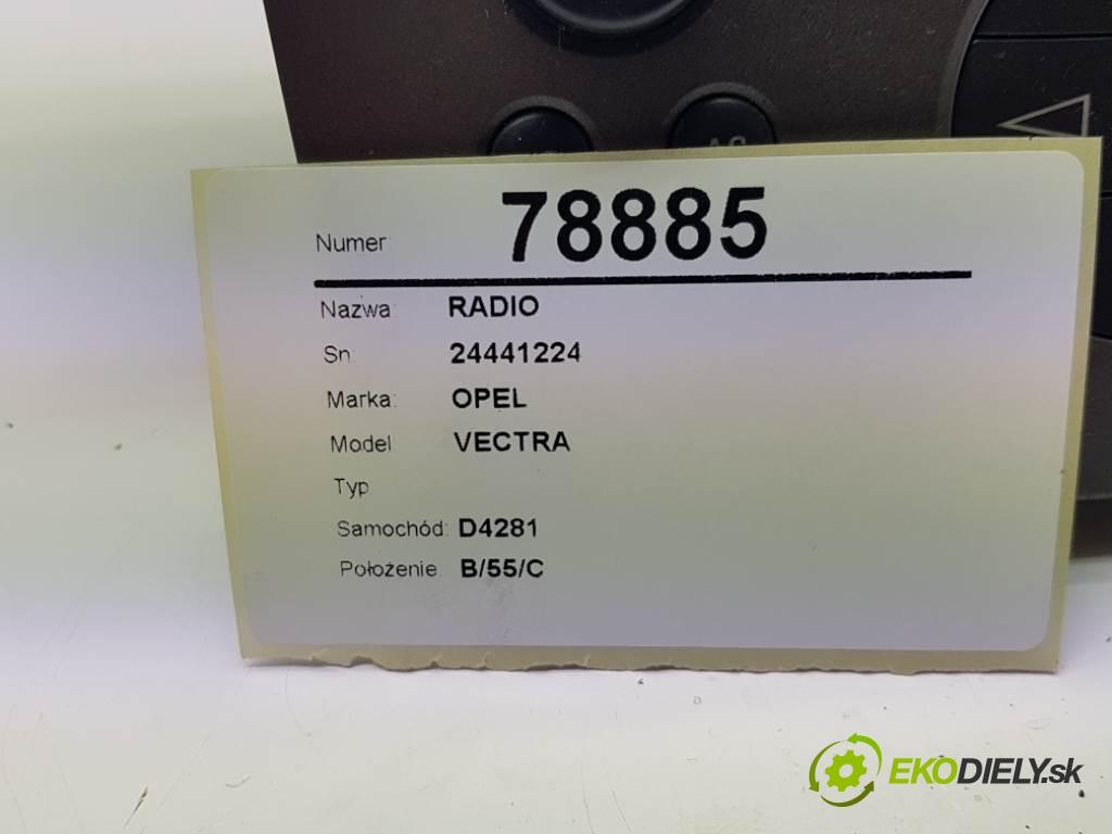 OPEL VECTRA  2003 90kW    1796 RADIO 24441224 (Audio zariadenia)