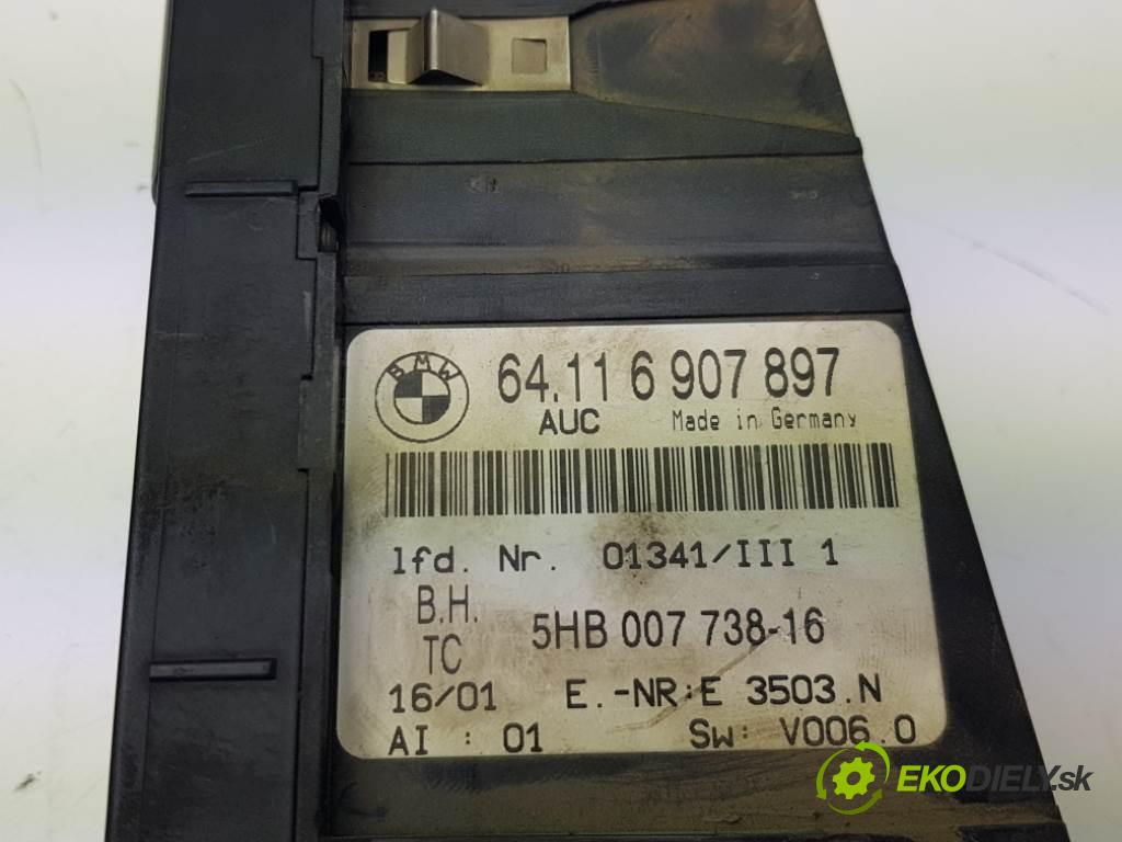 BMW E46  2021 100kW   1951 Panel ovládania kúrenia 64116907897 (Prepínače, spínače, tlačidlá a ovládače kúrenia)