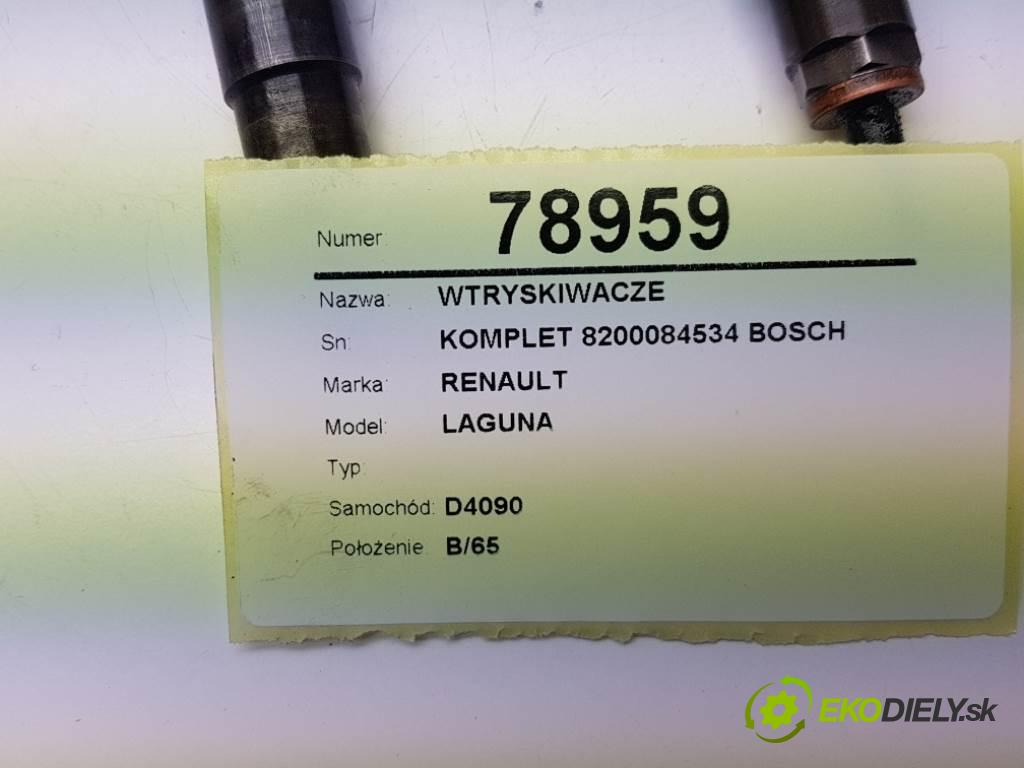 RENAULT LAGUNA  2002 110kW II 2188 Vstrekovacie ventily KOMPLET 8200084534 BOSCH (Vstrekovacie ventily)