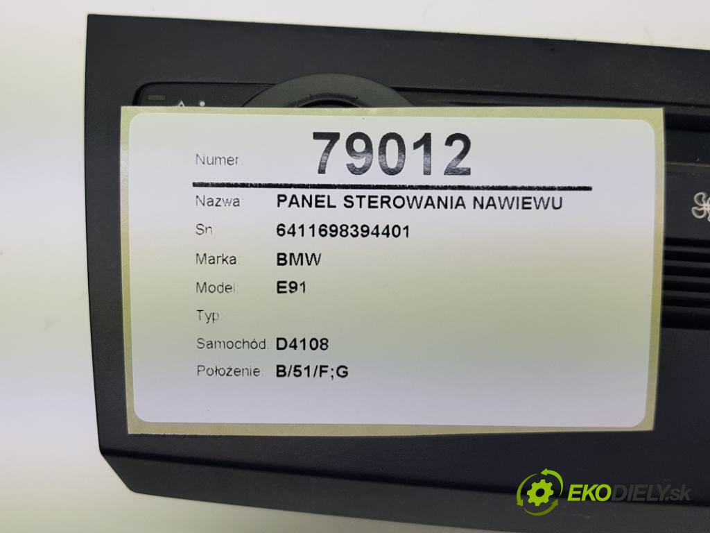BMW E91  2005 120kW    1995 Panel ovládania kúrenia 6411698394401 (Prepínače, spínače, tlačidlá a ovládače kúrenia)